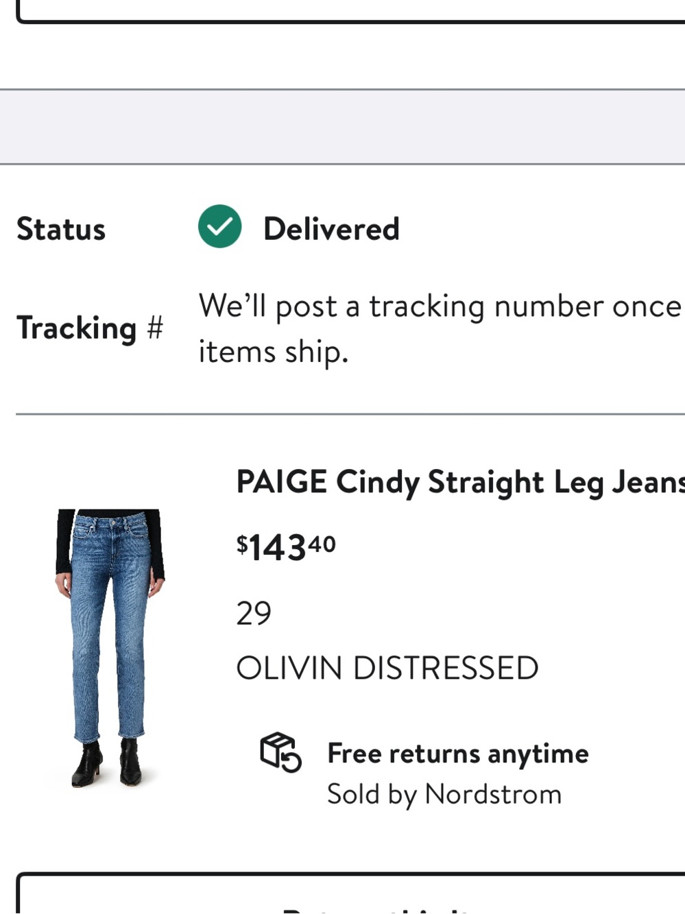 PAIGE Straight Leg Jeans in Medium Blue Wash